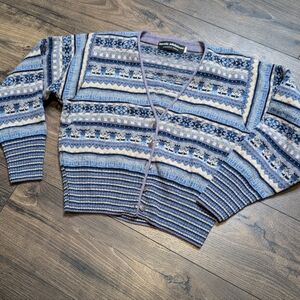 Kerstin Adolphson Stockholm Sweden Sweater Grandmacore Blue/Purple‎ Size Large